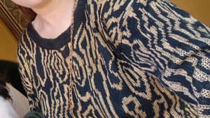 Black And Golden Party Wear Sweatshirt