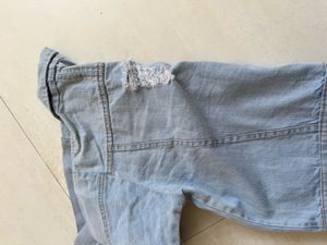 Light Wash Distressed Denim Jacket