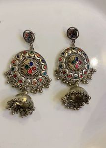 New Boho Oxidised Jhumka Earrings