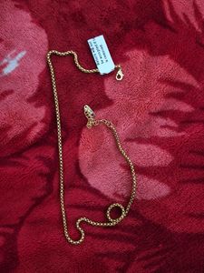 Gold broad Chain Necklace