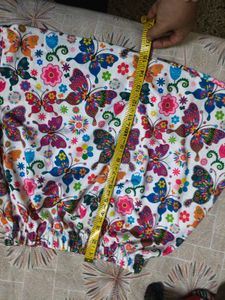 Cute Butterfly Print Skirt &amp; Red Top Set