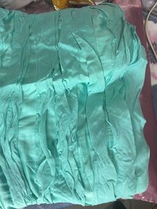 Chic Aqua tube  Ruffled Dress