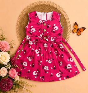 Cute Floral Print Baby Girl Dress