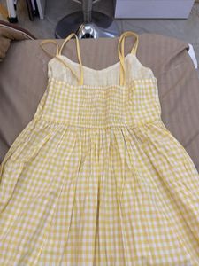 Yellow Gingham Mini Dress