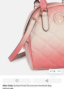 Chic Quilted Pink Handbag