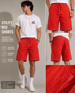 Utility Red Shorts