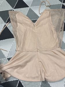 Pink Embellished Peplum Top