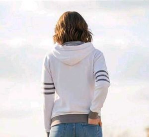 White Zip-Up Hoodie
