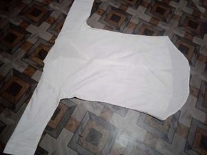 White Butterfly Print Tunic