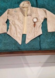 Velvet Embellished Shrug for baby upto 2 yrs