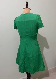 Chic Green Short Sleeve Dress