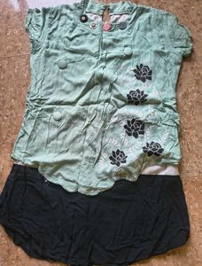 Light Green Floral Kurta Set