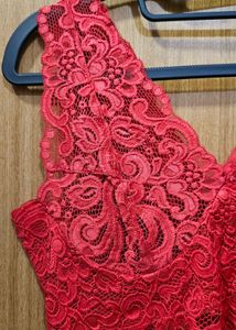 Red Lace Tank Top