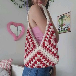 Handmade Crochet Granny Square Bag