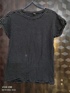 Black And White Striped Top