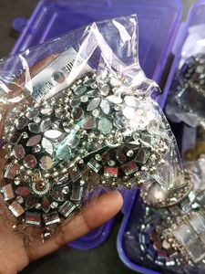 Mirror Jhumka Earrings &amp;Stude