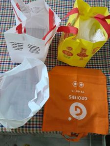 Multiple shopping bags and packing material