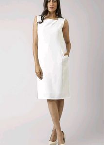 Fablestreet White Sleeveless Midi Dress