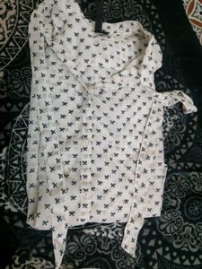 Cute Bow Print Top