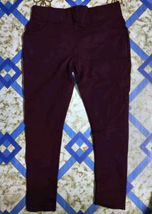 Maroon Casual Pants