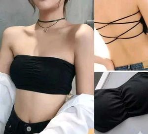 Trendy Black Criss-Cross Bikini Top🙈