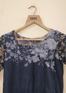 Elegant Floral Print Kurta