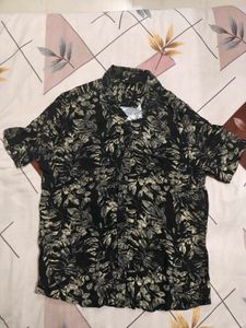 Men's Black Floral Print Shirt