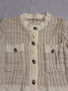 Cream knit cardigan