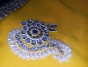 Yellow Embroidered Saree