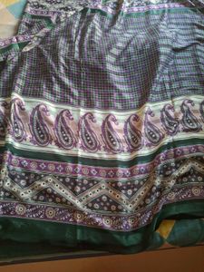 green silk saree