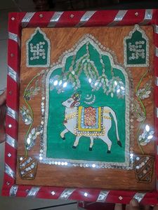 Decorative Cow Art Piece