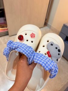 Cute White Crocs with Charms check details