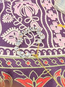 Beaded Bracelet with Gold Chain balck and transpar