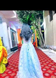 Beautiful Sky Blue Embellished Gown