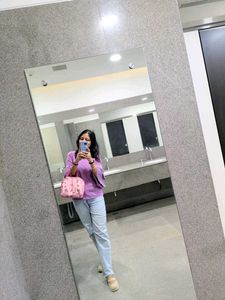 Lilac Pleated Top