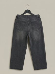 Women's Charcoal Denim Cropped Jeans