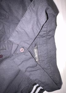 Black Casual Pants with Stripes