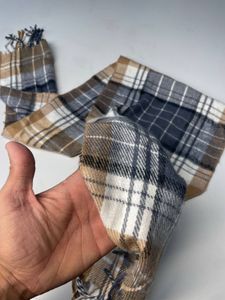 Classic Plaid Scarf with Fringe