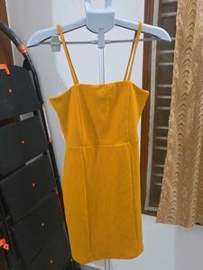 Rio Mustard Yellow Mini Dress