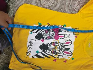Cute Yellow Zebra Long Sleeve T-Shirt 8-9 years