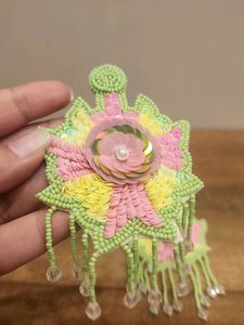 Boho Beaded Floral Dangle Earrings