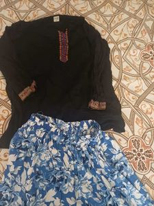Boho Chic Floral Maxi Skirt &amp; Top Set