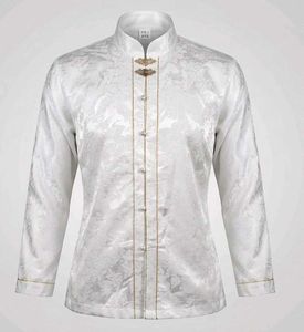 Elegant White Brocade Kurta Shirt