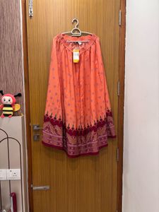 🆕 “Aurelia” peach Ethnic Printed Skirt