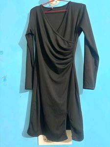 Chic Black Wrap Dress