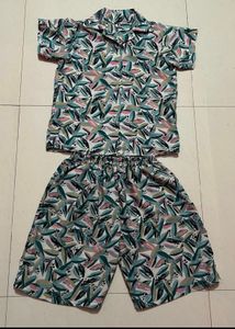 Boys' Stylish Printed Shirt &amp; Shorts Set