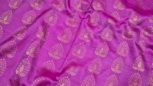 Beautiful Pink Saree with Gold Border