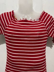 Striped Off-Shoulder Top