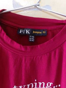 Maroon "typing..." Crop Top