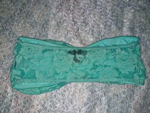 Teal Lace Twist Bandeau